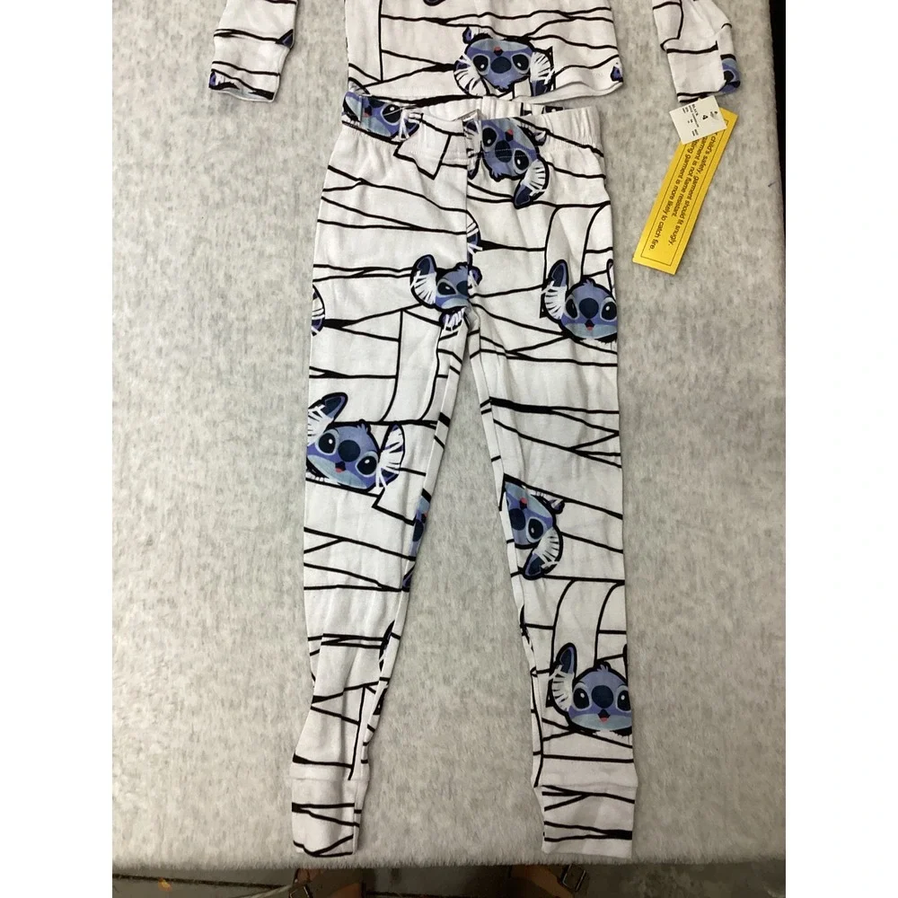 Disney Stitch Mummy Halloween Pajamas 2-Pack‎ Kids Size 4 Cotton Sleepwear New